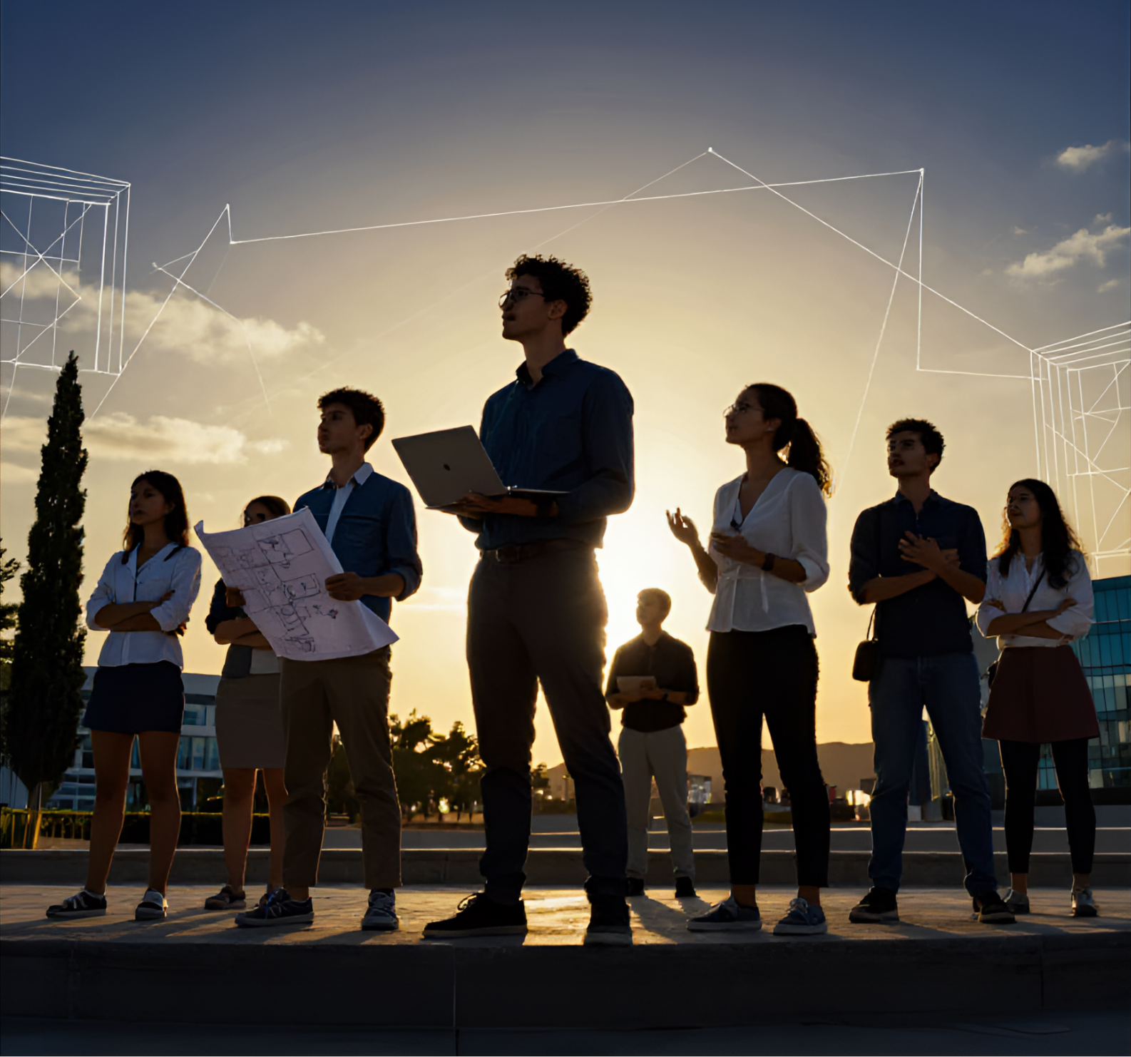 ai generation employees photo (no text)
